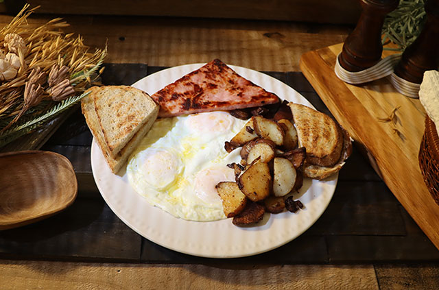 Hearty Breakfast at Sullivans Diner Restaurant Hudson Falls New York